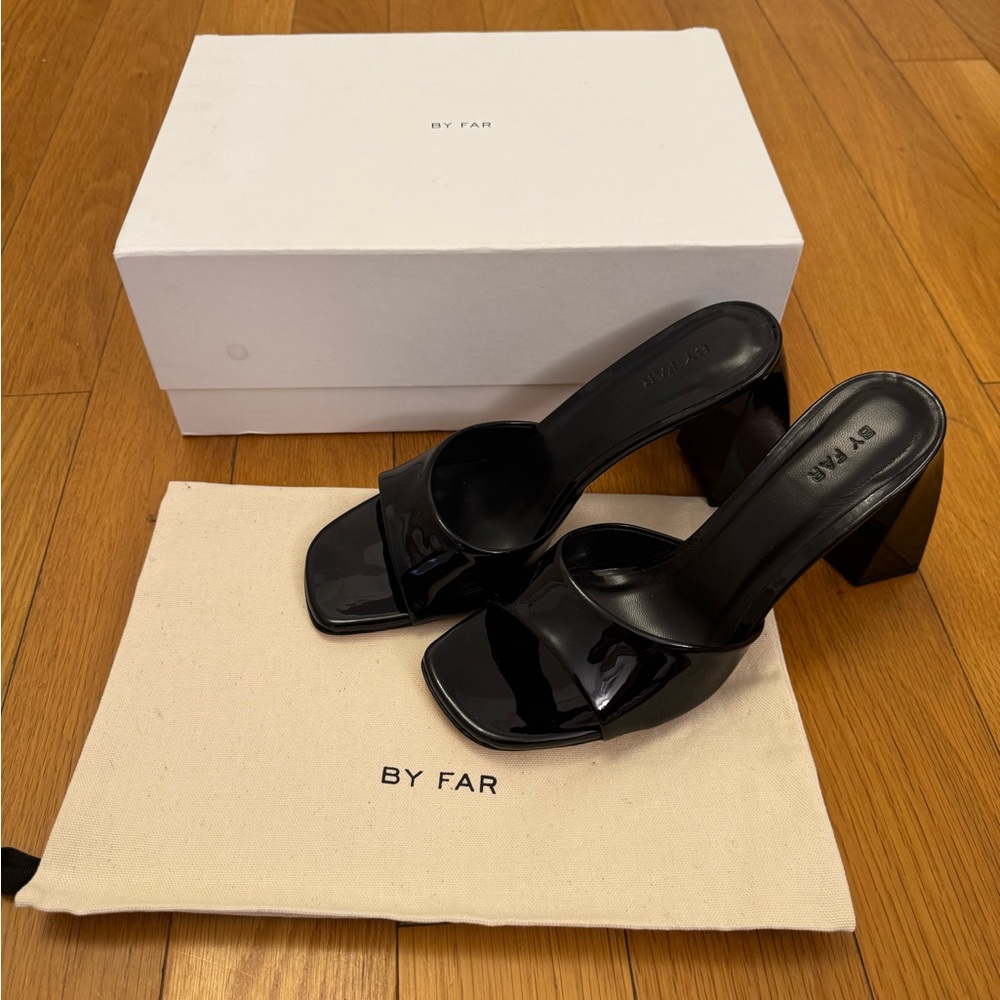 BY FAR Glossy Black Women's Heels
